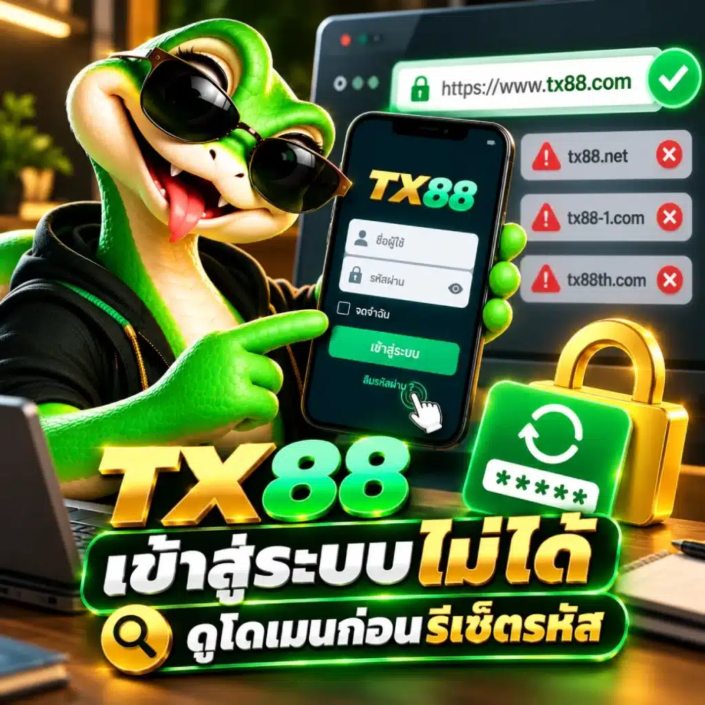 TX88 เข้าสู่ระบบไม่ได้ ดูโดเมนก่อนรีเซ็ตรหัส