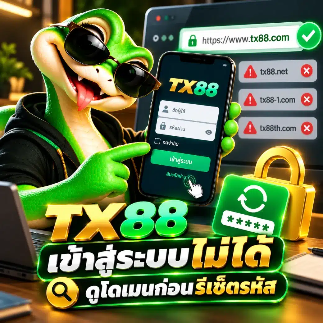 TX88 เข้าสู่ระบบไม่ได้ ดูโดเมนก่อนรีเซ็ตรหัส